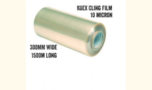 Koex 2 layer Cling Film 300mm Wide 1500m Long 10 Micron